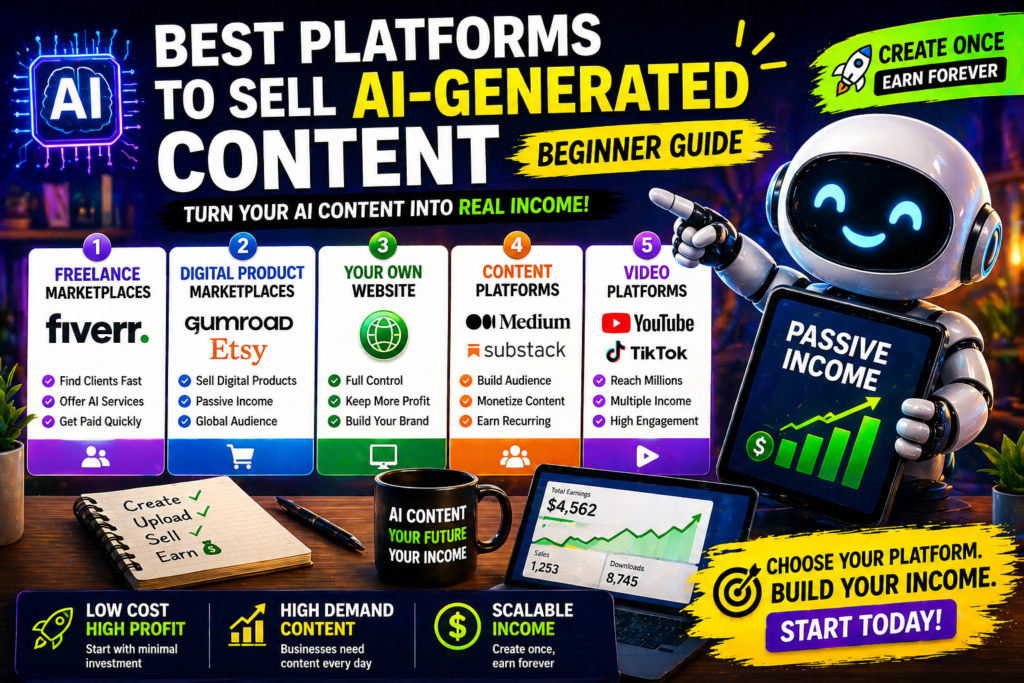 best platforms to sell ai-generated content