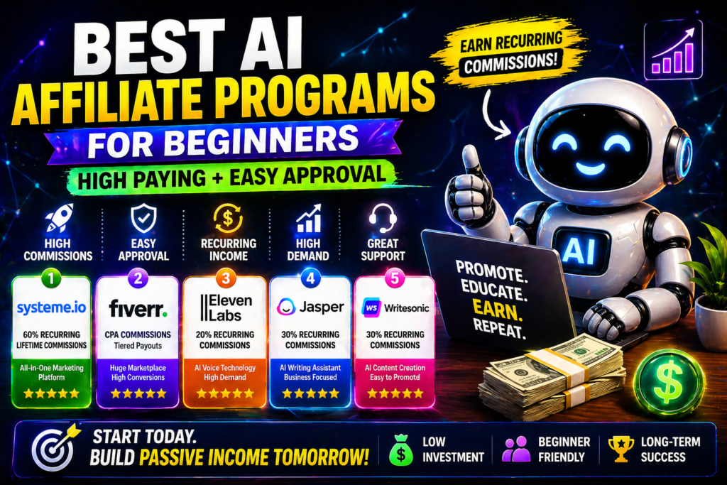 best ai affiliate programs for beginners