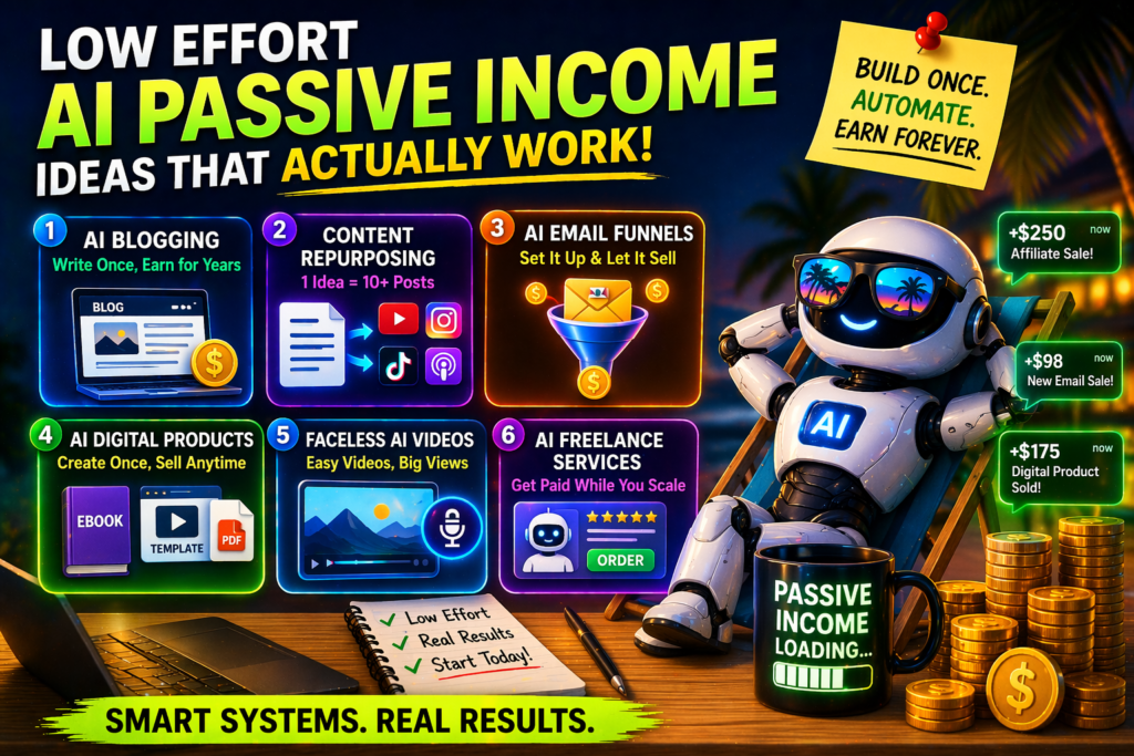 Low Effort AI Passive Income Ideas