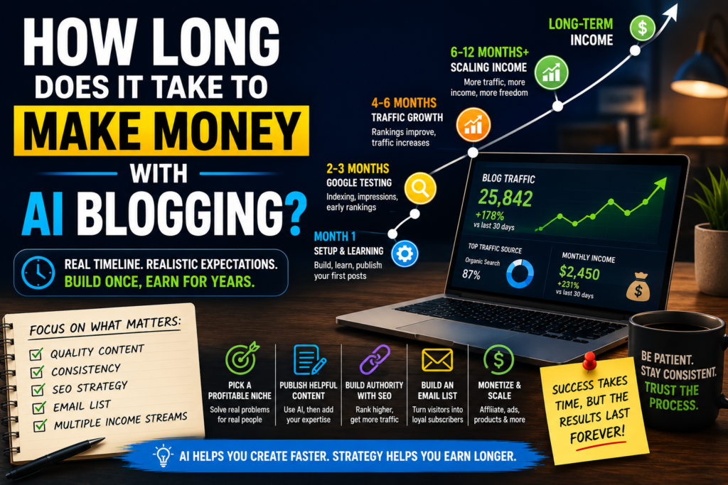 how long does it take to make money with ai blogging