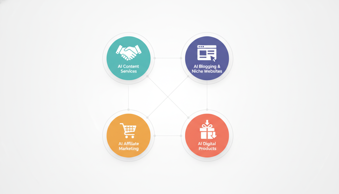 Four AI-powered income models comparison