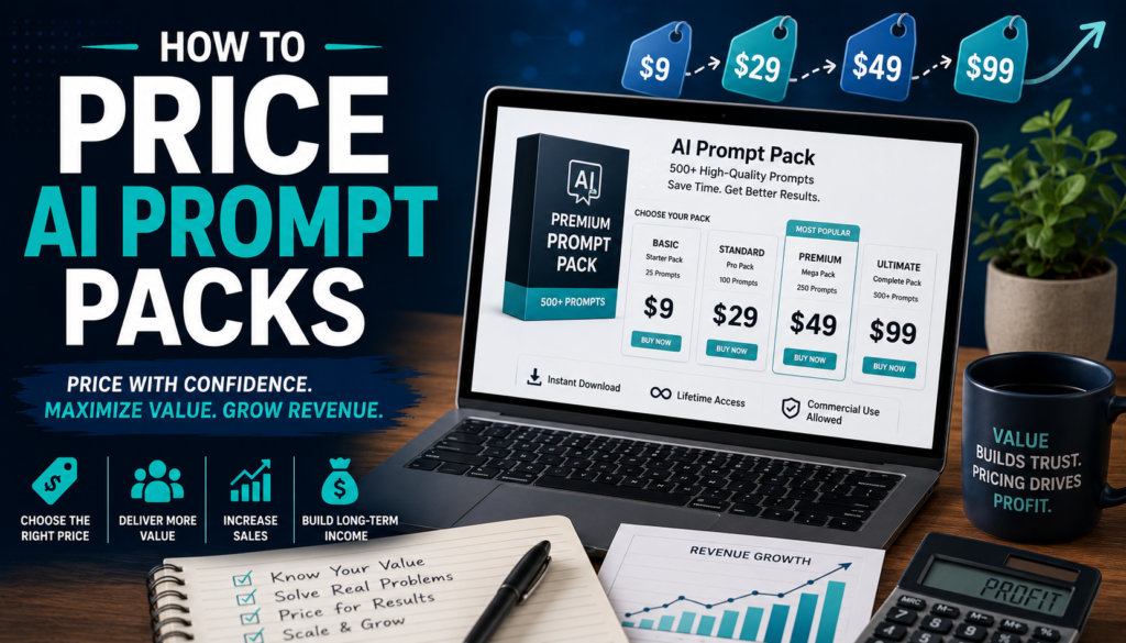 how to price AI prompt packs